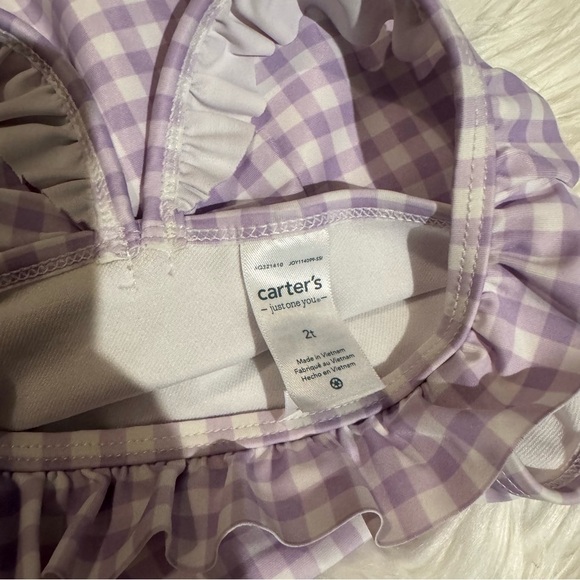 Carter’s Baby Girl Ruffle Textured One Piece Swimsuit Size 2T - Picture 5 of 5